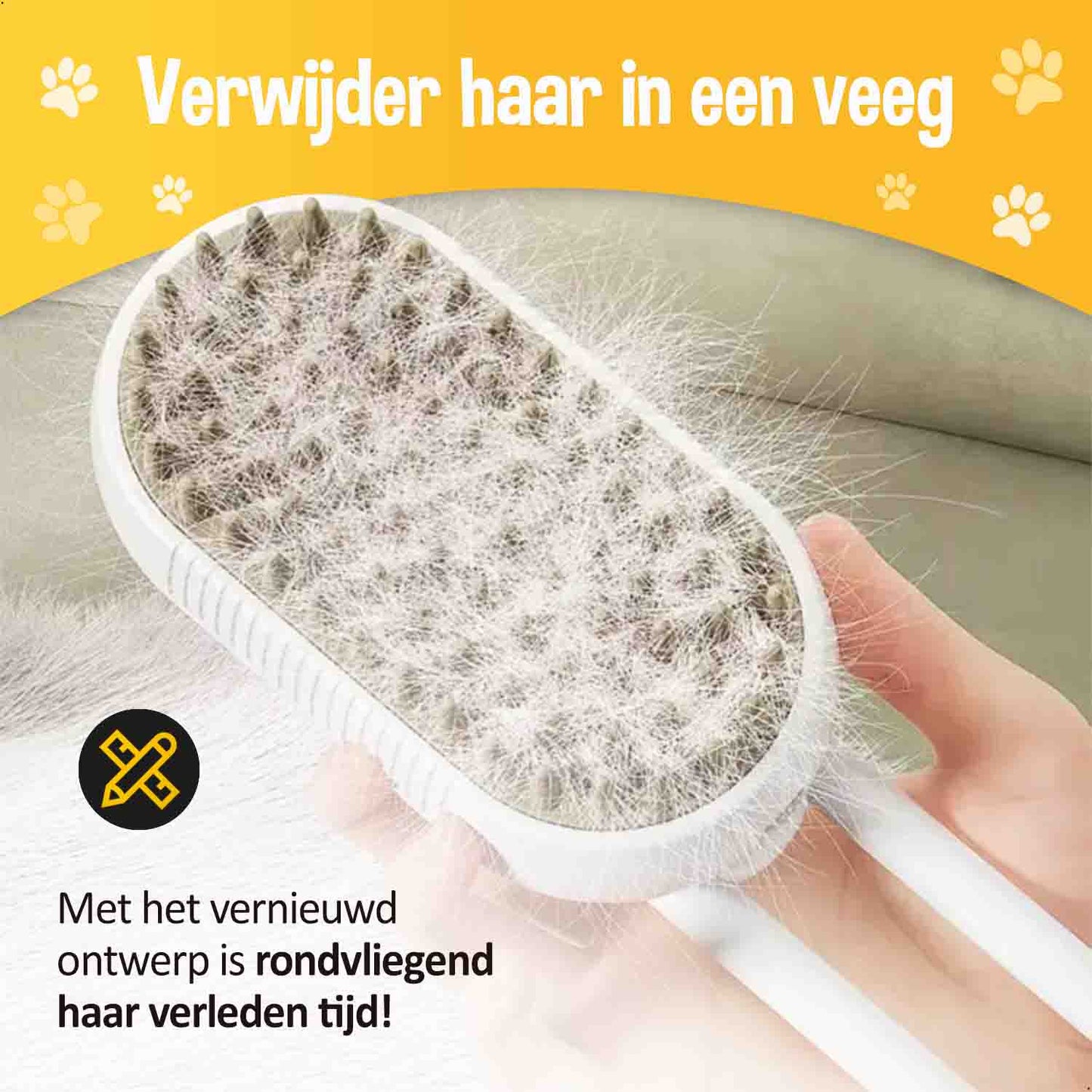 Steamy Friend™ - Oplaadbare vacht borstel en reinger