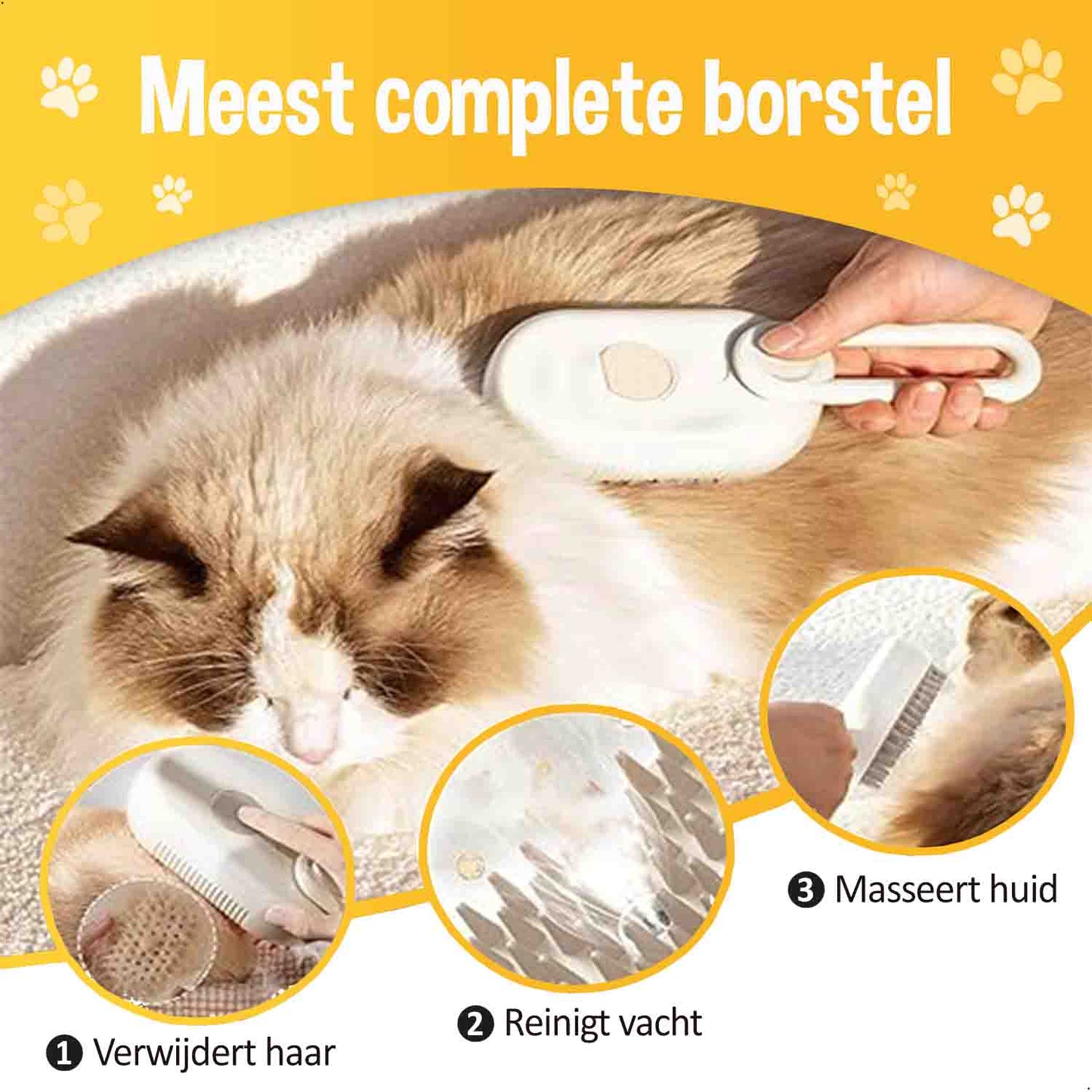 Steamy Friend™ - Oplaadbare vacht borstel en reinger