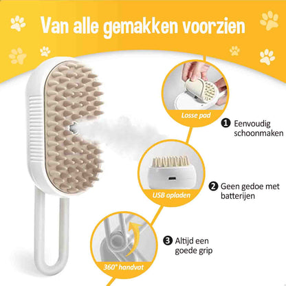 Steamy Friend™ - Oplaadbare vacht borstel en reinger